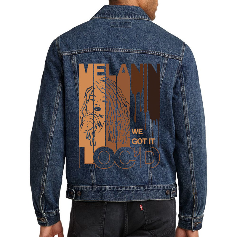 Melanin Drippin We Got It Loc'd Black Afro Natural Hair Men Denim Jacket | Artistshot