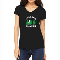 Bigfoot Hide And Seek Champion Women's V-neck T-shirt | Artistshot