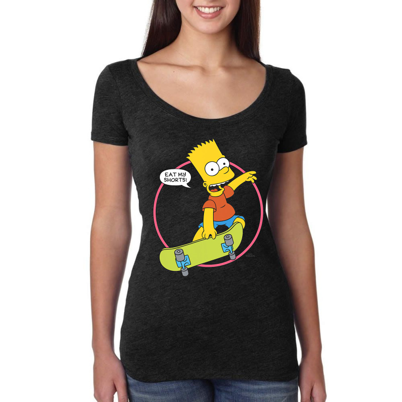 The Simpsons Bart Simpson Eat My Shorts Women's Triblend Scoop T-shirt by CUSER3772 | Artistshot