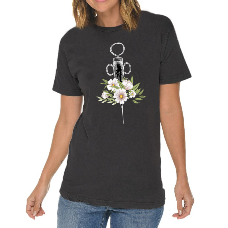 Phlebotomist Life Injection Phlebotomy Flowers Syringe For Fans Vintage T-shirt | Artistshot