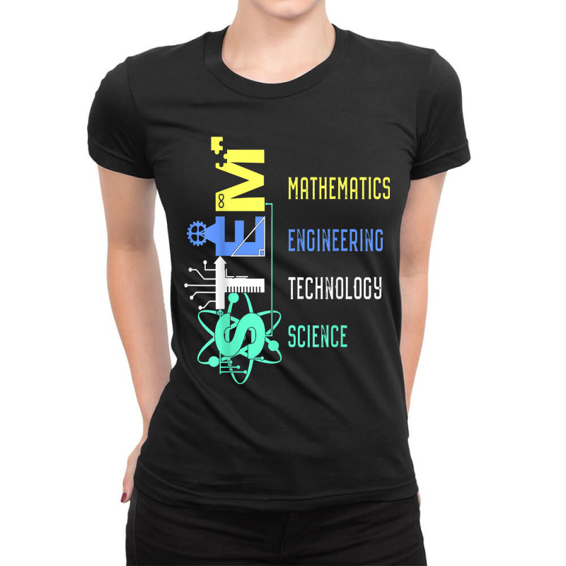 Stem Education Science Teacher Math Engineer Technology For Fans Ladies Fitted T-Shirt by SonjaBogenschutz | Artistshot