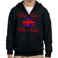 God Save The King Youth Zipper Hoodie | Artistshot