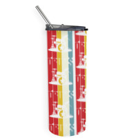 Retro Drums Drummer Gift Idea S S Vintage Skinny Tumbler | Artistshot