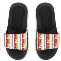 Retro Drums Drummer Gift Idea S S Vintage Slide Sandal | Artistshot