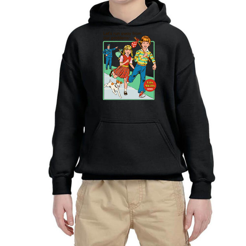 Let's Run Away Youth Hoodie by cm-arts | Artistshot