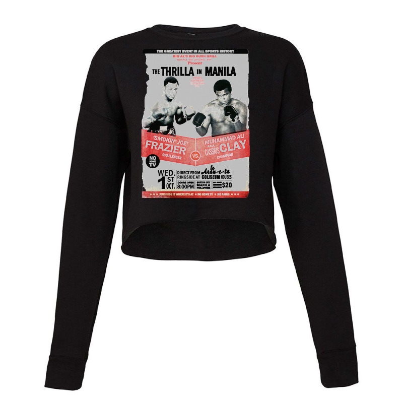 Funny Gifts Boxing King Day Gift Cropped Sweater by cm-arts | Artistshot