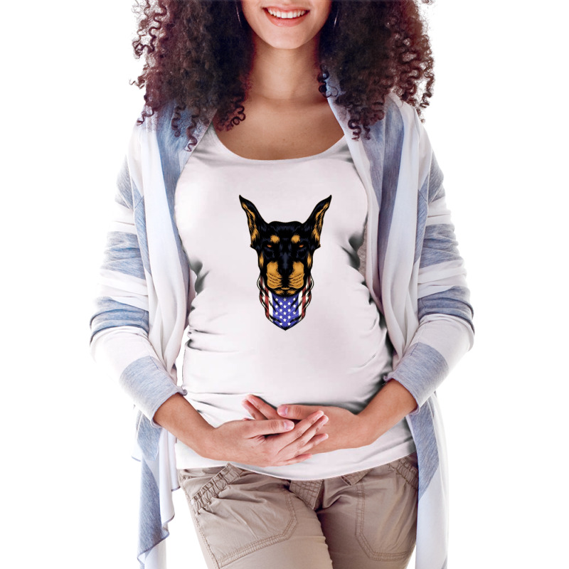 Doberman Bandana Maternity Scoop Neck T-shirt | Artistshot