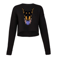 Doberman Bandana Cropped Sweater | Artistshot