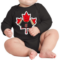 Toronto Maple Leaf Leaf Long Sleeve Baby Bodysuit | Artistshot