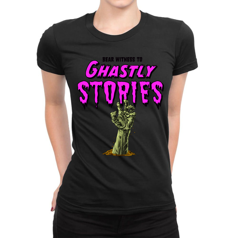 Ghastly Stories Zombie Graveyard Hand Ladies Fitted T-Shirt by macklinsampson | Artistshot