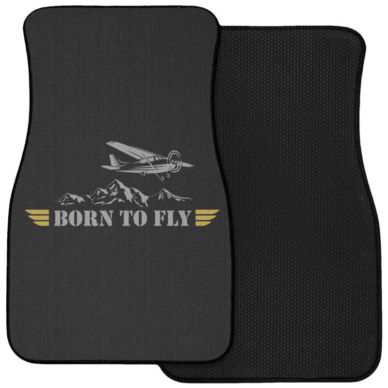 Born To Fly  Pilot Plane - Single Airplane Front Car Mat | Artistshot