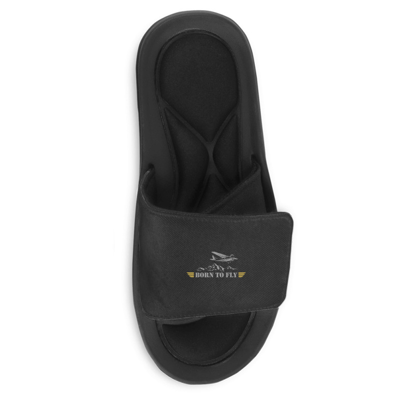 Born To Fly  Pilot Plane - Single Airplane Slide Sandal | Artistshot