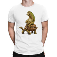 Sloth Riding Turtle Funny T-shirt | Artistshot