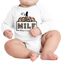 Milf Man I Love Fall Funny Woman Autumn Seasons Lover Long Sleeve Baby Bodysuit | Artistshot