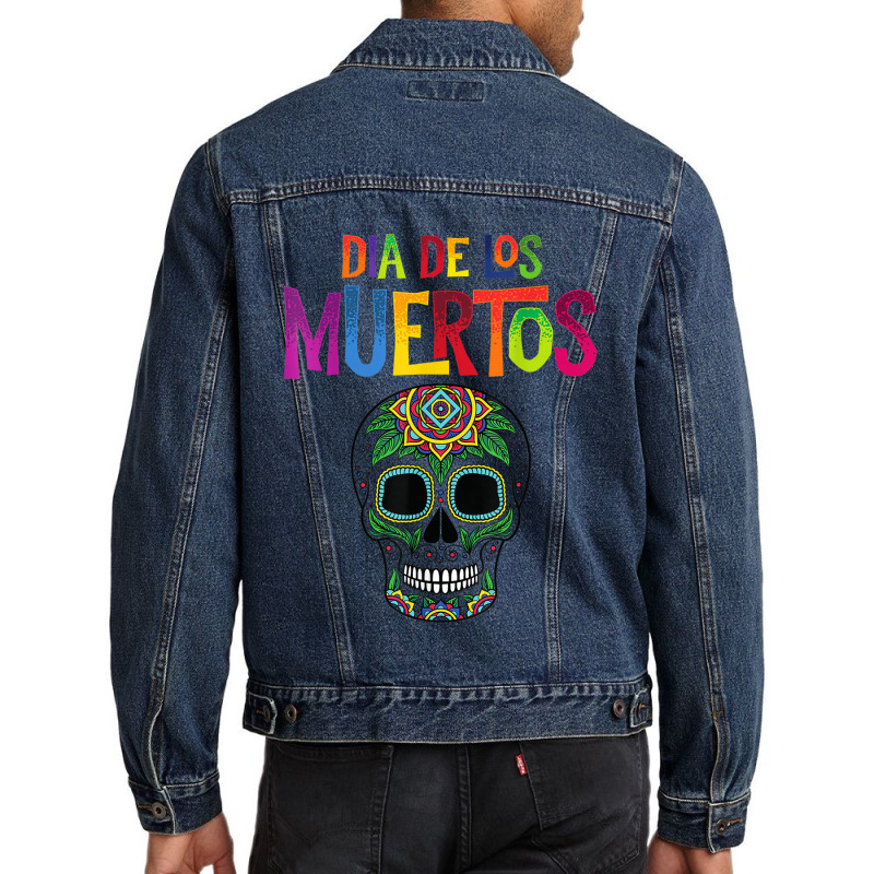 Dia De Los Muertos Celebration Sugar Skull Calavera Men Denim Jacket by AnaMercedesContreras | Artistshot