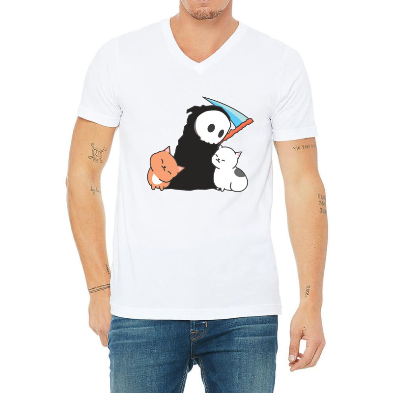 Cat Rides Hallowee V-neck Tee | Artistshot