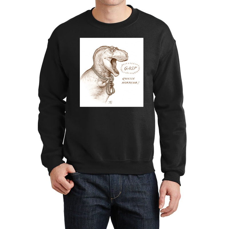 Pearl-clutching Tyrannosaur Crewneck Sweatshirt | Artistshot