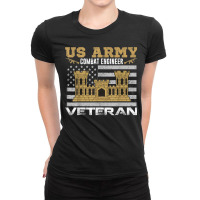 Vintage Us Army Combat Engineer Combat Engineer Veteran Gift For Fans Ladies Fitted T-shirt | Artistshot