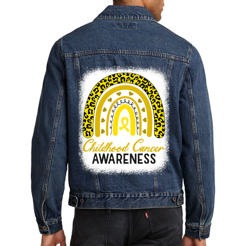 Childhood Cancer Awareness Hope Support Strong Warrior Men Denim Jacket | Artistshot