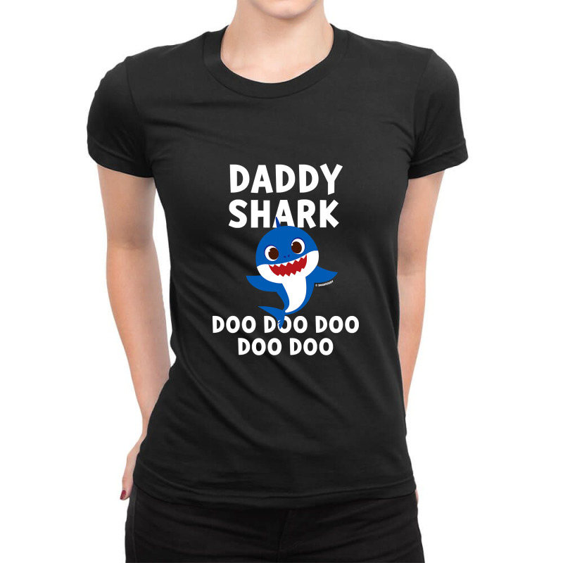 Mens Pinkfong Daddy Shark Official T-shirt Ladies Fitted T-Shirt by cm-arts | Artistshot