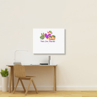 Mardi Gras Peace Love King Cake T Shirt Landscape Canvas Print | Artistshot