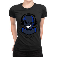 Cheater Gamer With Headphones Ladies Fitted T-shirt | Artistshot