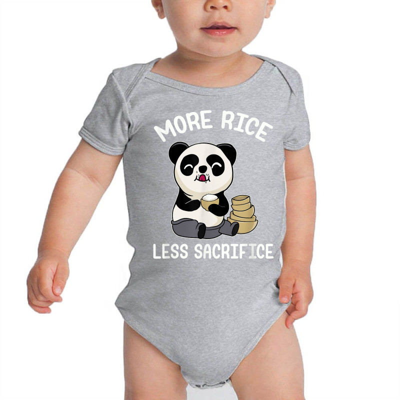 More Rice Cute Panda Bear Cool Chinese Fun Asian Food Lover T Shirt Baby Bodysuit by cm-arts | Artistshot