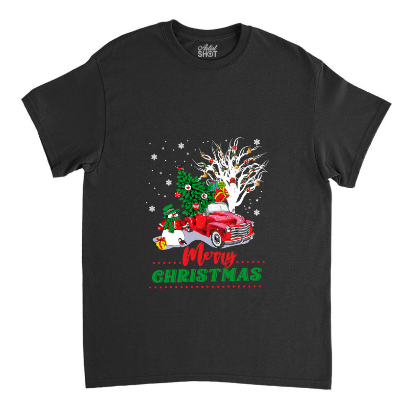 Vintage Wagon Christmas T-shirt - Tree On Car Xmas Vacation T-shirt Classic T-shirt by cm-arts | Artistshot