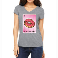 La Deliciosa Donas Mexican Slang Lottery Bingo Cards T Shirt Women's V-neck T-shirt | Artistshot