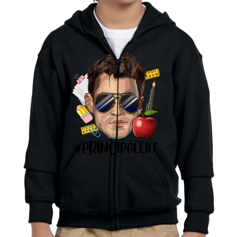 Principal Life Male Youth Zipper Hoodie by HRA Design Shop | Artistshot