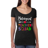 Awesome Bilingual Teacher Squad Funny Colleague T Shirt Women's Triblend Scoop T-shirt | Artistshot