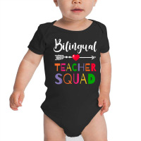 Awesome Bilingual Teacher Squad Funny Colleague T Shirt Baby Bodysuit | Artistshot