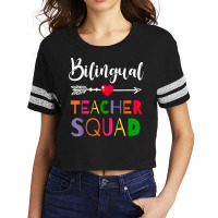 Awesome Bilingual Teacher Squad Funny Colleague T Shirt Scorecard Crop Tee | Artistshot