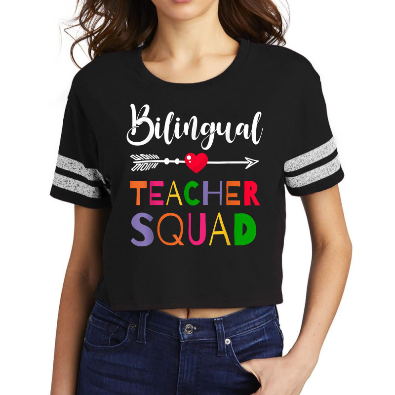 Awesome Bilingual Teacher Squad Funny Colleague T Shirt Scorecard Crop Tee by mantewipuortog | Artistshot