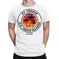 Original St. Thomas Virgin Islands Palm Tree Novelty Art T Shirt T-shirt | Artistshot