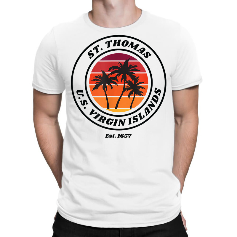 Original St. Thomas Virgin Islands Palm Tree Novelty Art T Shirt T-Shirt by homyfelaego | Artistshot