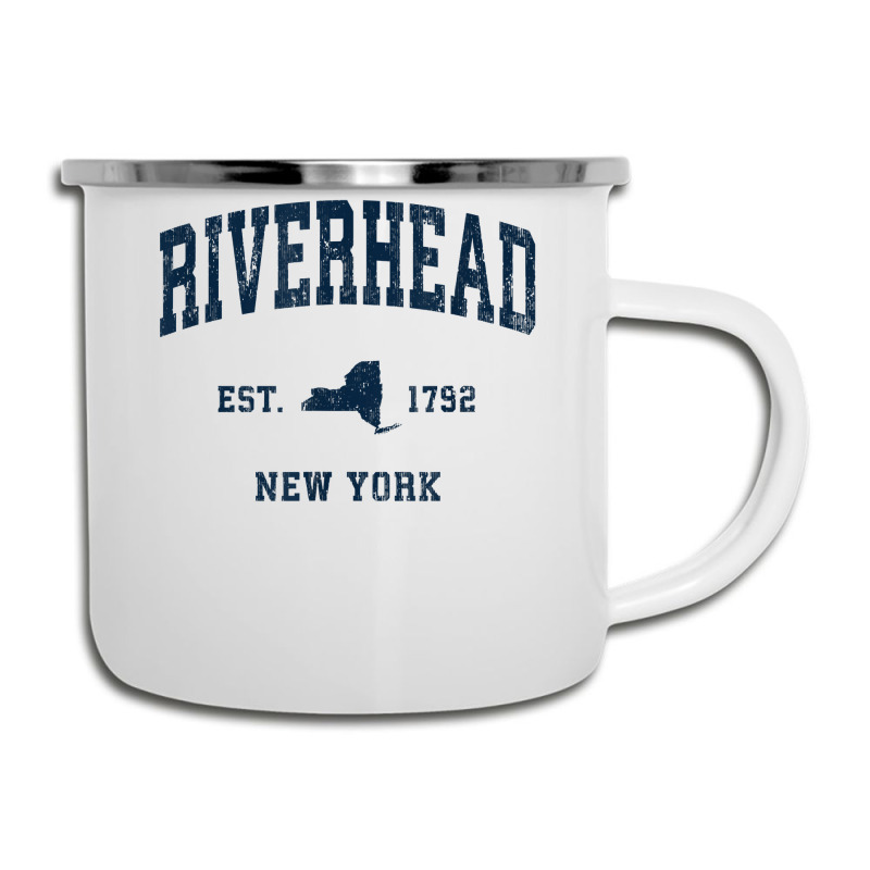 Riverhead New York Ny Vintage Athletic Navy Sports Design T Shirt Camper Cup | Artistshot