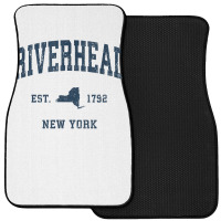 Riverhead New York Ny Vintage Athletic Navy Sports Design T Shirt Front Car Mat | Artistshot