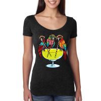 Bird Parrots Newest Animal T  Shirt Parrots Drinking Margarita Hawaiia Women's Triblend Scoop T-shirt | Artistshot