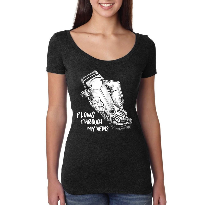 Flows Through My Veins Hair Cutting Barber Ts For Men W Women's Triblend Scoop T-shirt by CUSER3772 | Artistshot