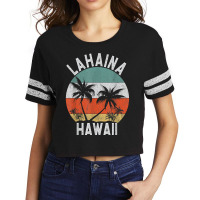 Lahaina Shirt Hawaii Retro Maui Palm Trees Hawaiian Island T Shirt Scorecard Crop Tee | Artistshot