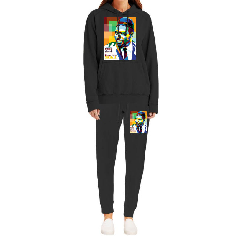 Thelonious Monk In Wpap Pop Art Style Hoodie & Jogger Set | Artistshot