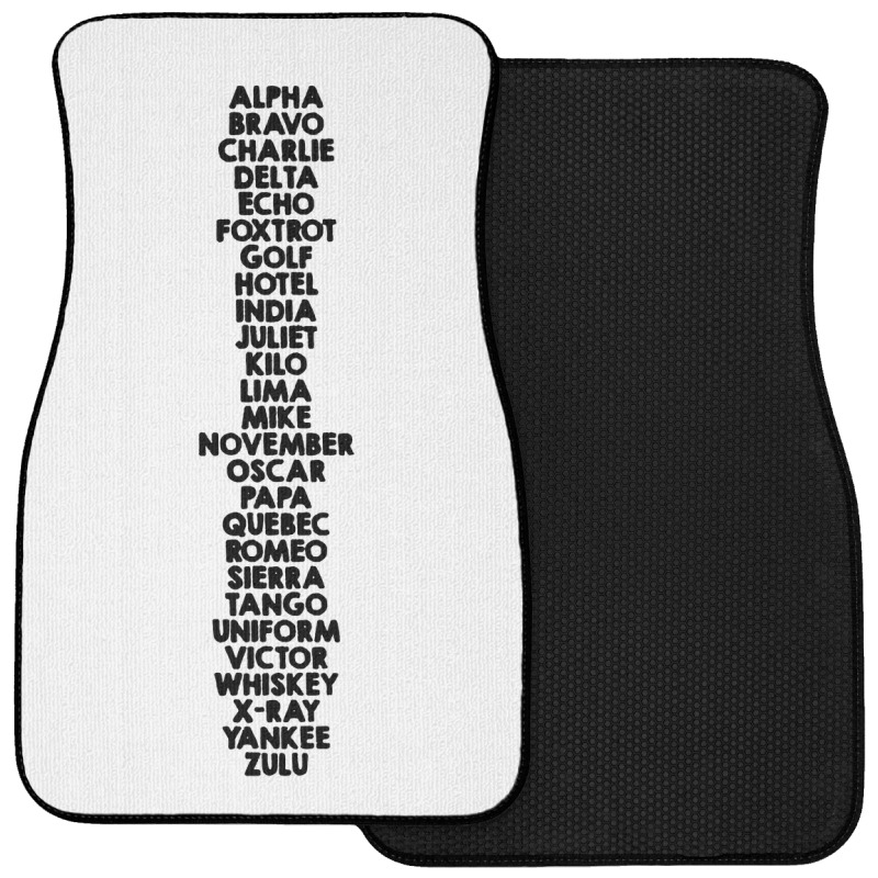 Phonetic Alphabet Front Car Mat | Artistshot