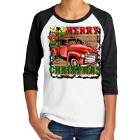 Merry Christmas With Truck Youth 3/4 Sleeve | Artistshot