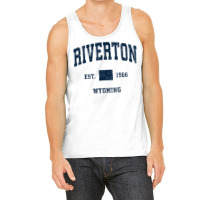 Riverton Wyoming Wy Vintage Athletic Navy Sports Design T Shirt Tank Top | Artistshot