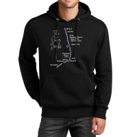 The Outer Banks Map In Blue  Outer Banks Map Unisex Hoodie | Artistshot