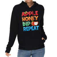 Rosh Hashanah Apple Honey Dip Repeat Jewish New Year Lightweight Hoodie | Artistshot