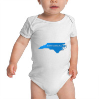 The State Of Nc Blue   North Carolina State Baby Bodysuit | Artistshot