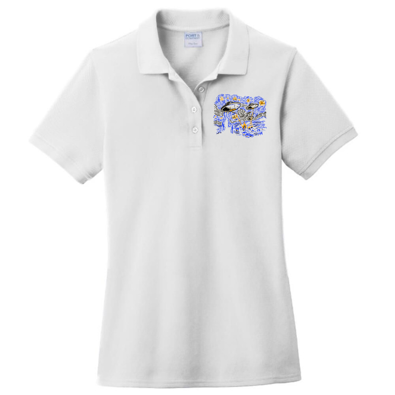 Starry Invasion Ladies Polo Shirt by AGSTshirt | Artistshot