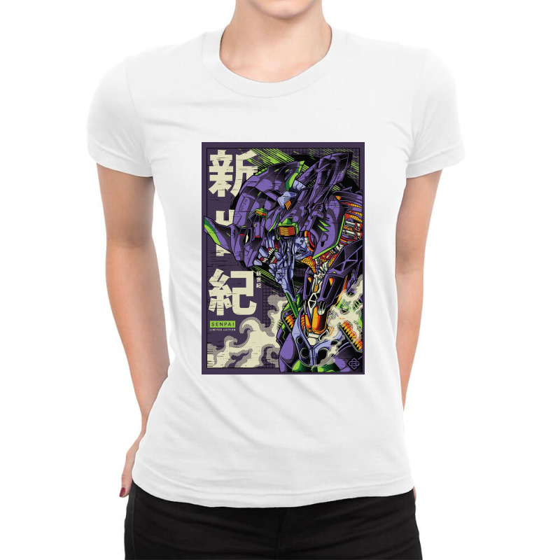 Neon Eva 01 Mecha Ladies Fitted T-Shirt by fredcbenny | Artistshot